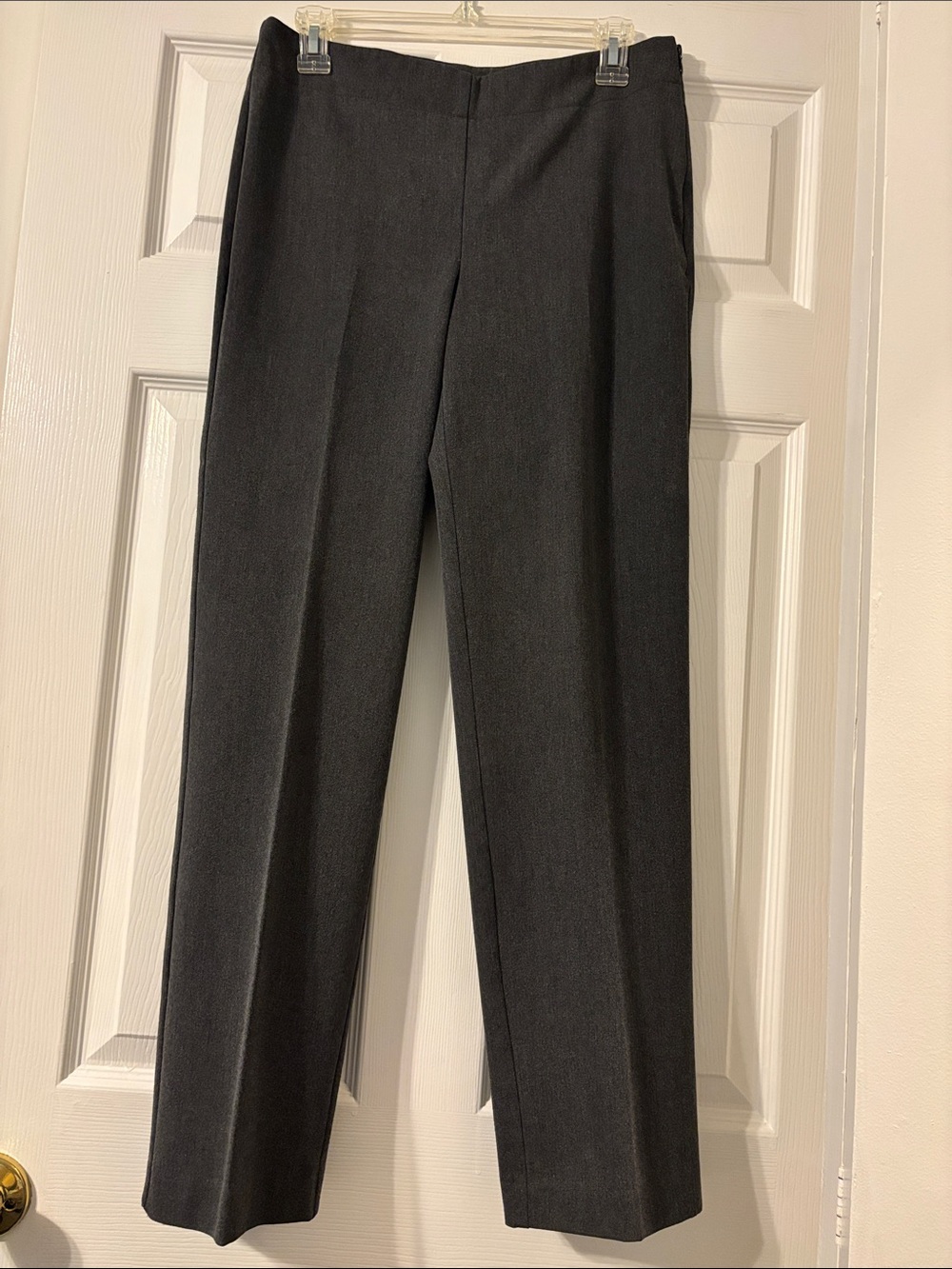 Talbots Classic Straight-Leg Dark Gray Dress Pants